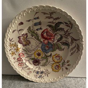 Vintage Hand Painted Underglazed Vernon Kilns  May Flower Floral Plate  #1041